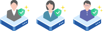 ユーザーが1台のサーバーを占有しているイメージイラスト